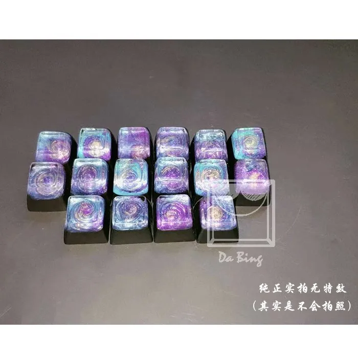 1 piece Customized Mechanical Keyboard Key Cap Resin Manual Keycap Personality Backlit Starry Sky For Cherry Filco R4 Height