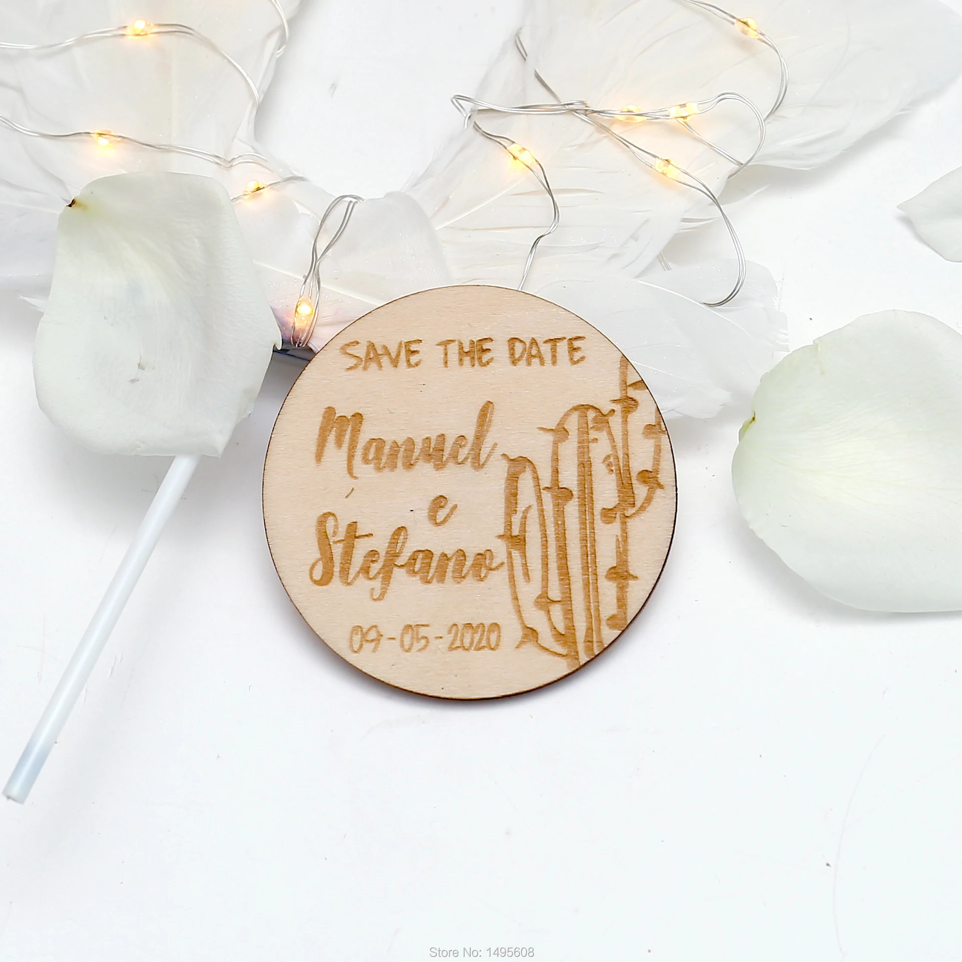 Cactus Magnets Succulent Wedding Magnets Wood Save the Date Cactus Wedding Announcement