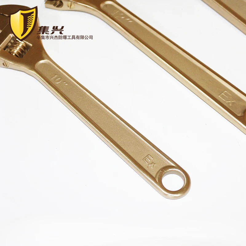6 "8" 10 "Non-Sparking ประแจปรับ,หลักฐานการระเบิด,อลูมิเนียมทองแดงวัสดุอุปกรณ์ทำมือ