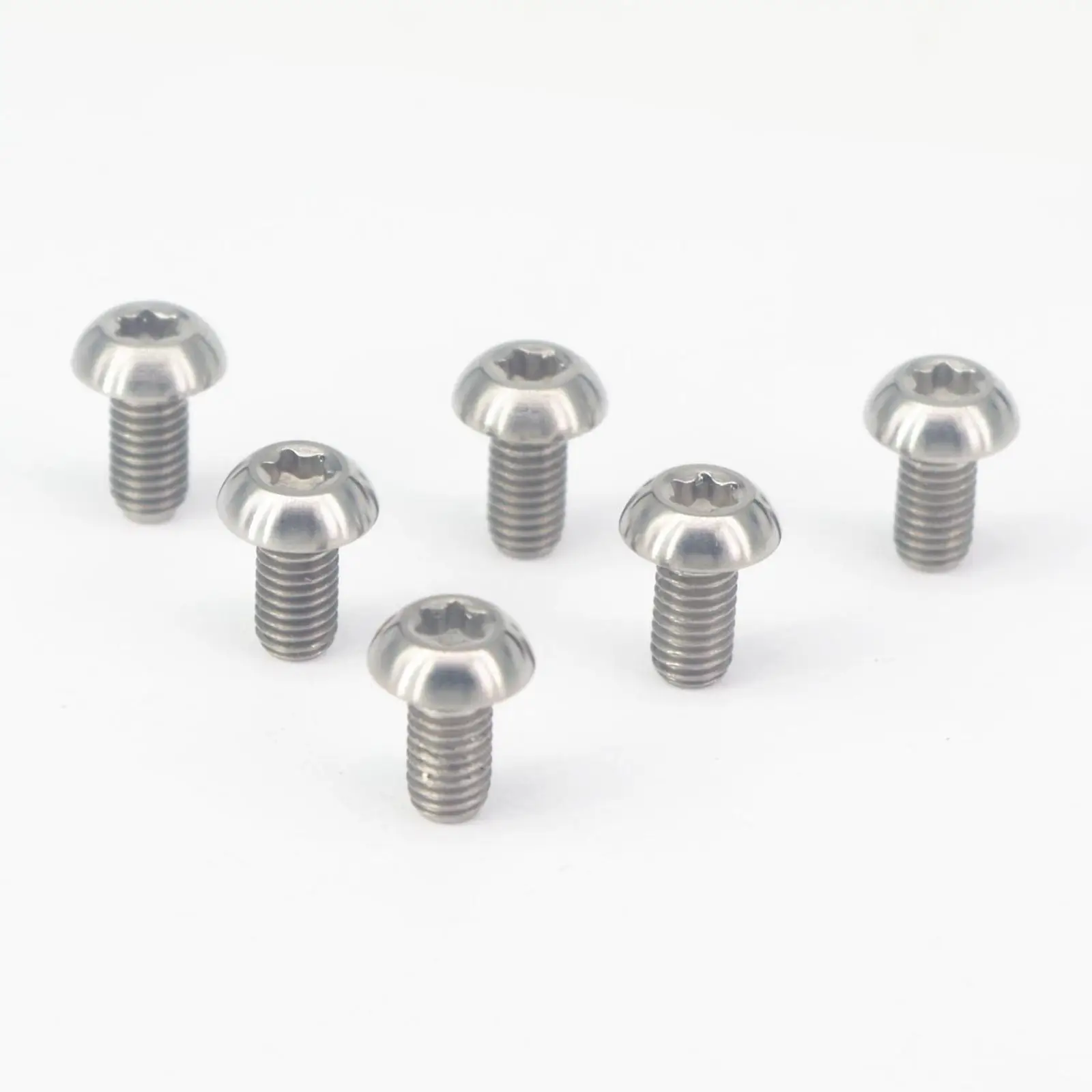 6 PCS M5 x 10mm Original Color GR5 Titanium Torx T25 Screw Bike Disc Brake Rotor Bolts