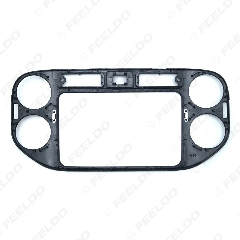 LEEWA 2Din Car Radio Fascia Frame for Volkswagen Tiguan 2013-2019 Stereo Panel Dash Mount Trim Installation Kit #CA2072