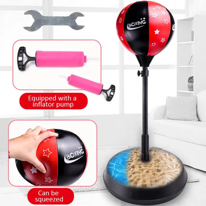 Teen Fitness Freestanding Reflex Punching Bag Boxing Reflex Ball