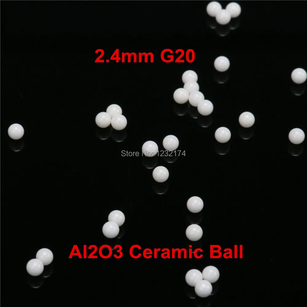 2.4mm Alumina Oxide Ceramic Ball Al2O3 G20 100PCS/Lot for Pump,Valve,Flow-Meter,bearing  2.4mm ceramic ball Al2O3 bearing balls