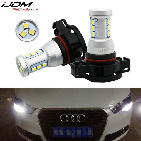 iJDM CANBUS No Error H16 LED 5202 PS19W PSY24W Светодиодные лампы для AUDI A3 8P 2008+ LED DRL Дневные ходовые огни белые 6000K Красный 12V