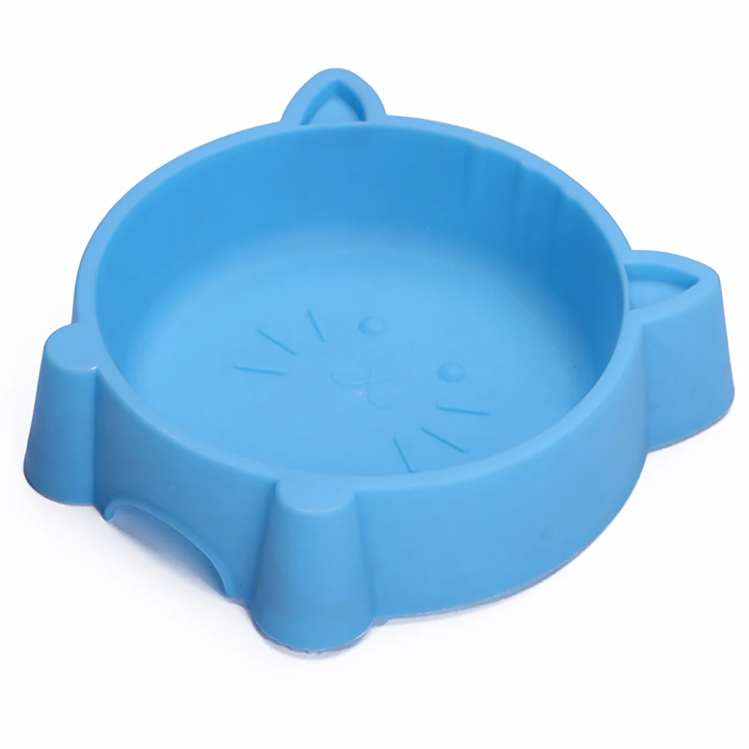 Pet Bowl Plastic Cat Face Anti-Skid Bowl Creative Portable Cat Face Multipurpose Cat Bowl Dog Bowl Pet Household Supplies