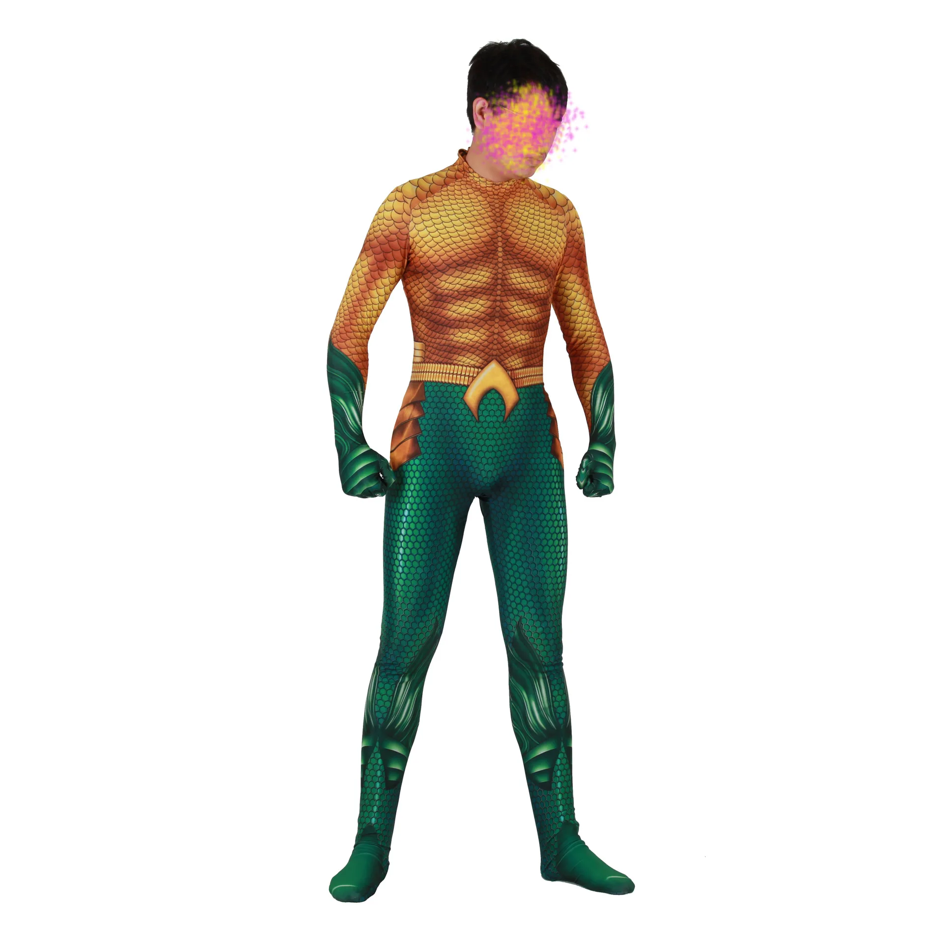 Aquaman Arthur Curry przebranie na karnawał świętych impreza z okazji Halloween strój Anime Zentai rajstopy