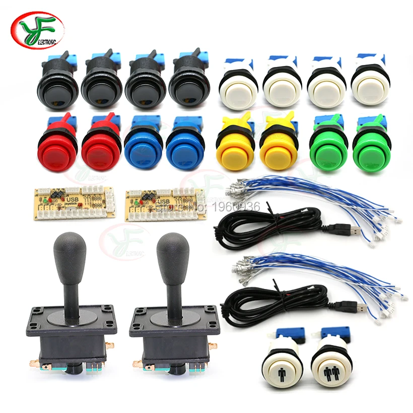 Cabinet DIY Kit Zero Delay USB Arcade controller To PC Connection American style Joystick 4/8 way Push Buttons