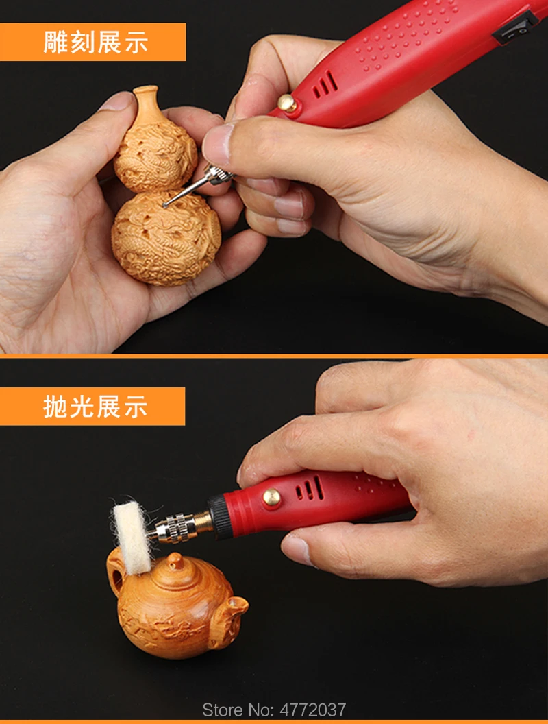 Carve Tool Metal Engraver with Diamond Tip Bit for Jewellery Stone Wood Glass Leather Plastic Electric Engraving Pen