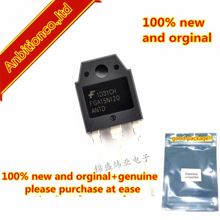 5pcs 100% new and orginal FGA15N120ANTD FGA15N120 TO-3P 1200V NPT Trench IGBT in stock