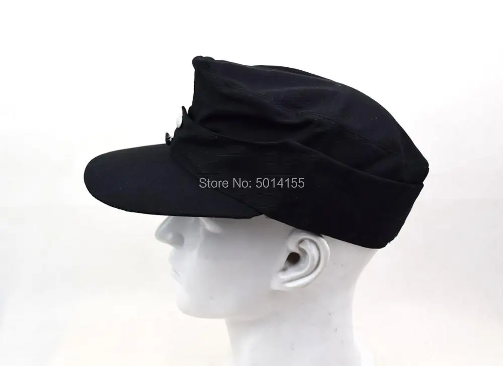 Cosplay German Army Elite EM M43 Summer Panzer Field Cotton Cap Hat Black