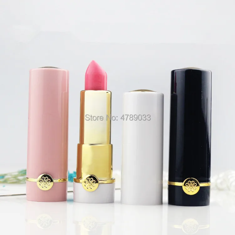 Free Shipping 10/30/50pcs Round Empty Plastic Lipstick tube 12.1mm , Black/Red/Pink Round Lip Rouge Case