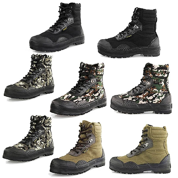 Training Klimmen Antislip Slijtvaste Camouflage Canvas Schoen Heren Buitensporten Jagen Wandelen Camping Ademende Schoenen