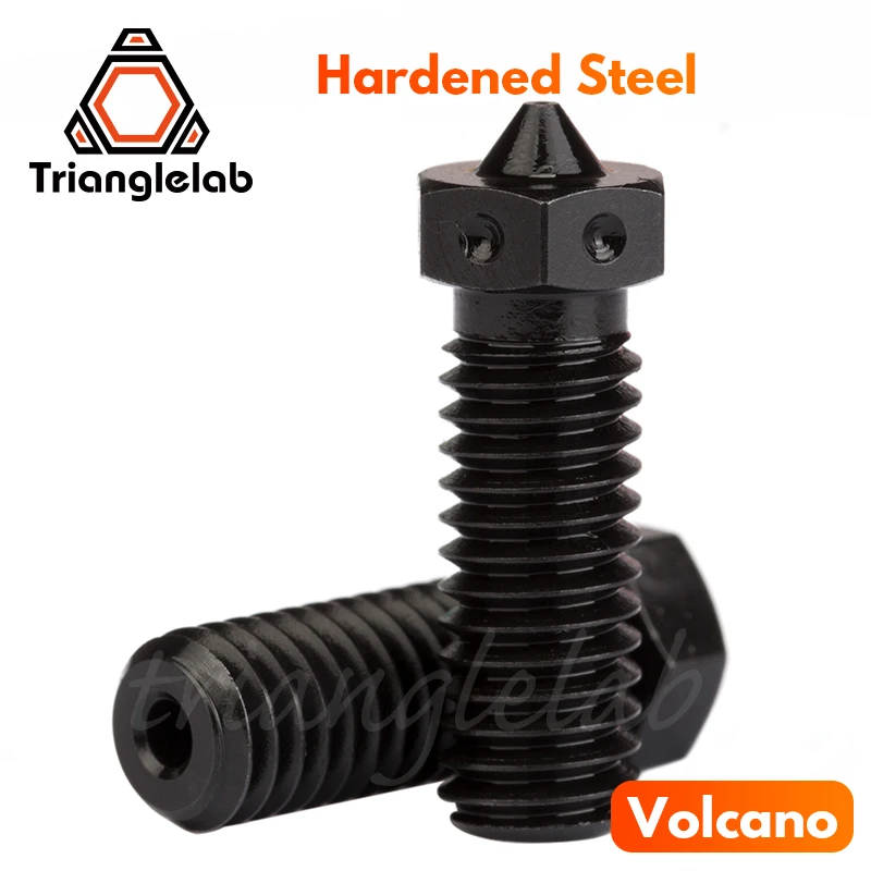 

R Triangle Hardened Steel Volcano Nozzles For High Temperature 3D Printer PEI PEEK OR Carbon Fiber Filament For Volcano Hotend