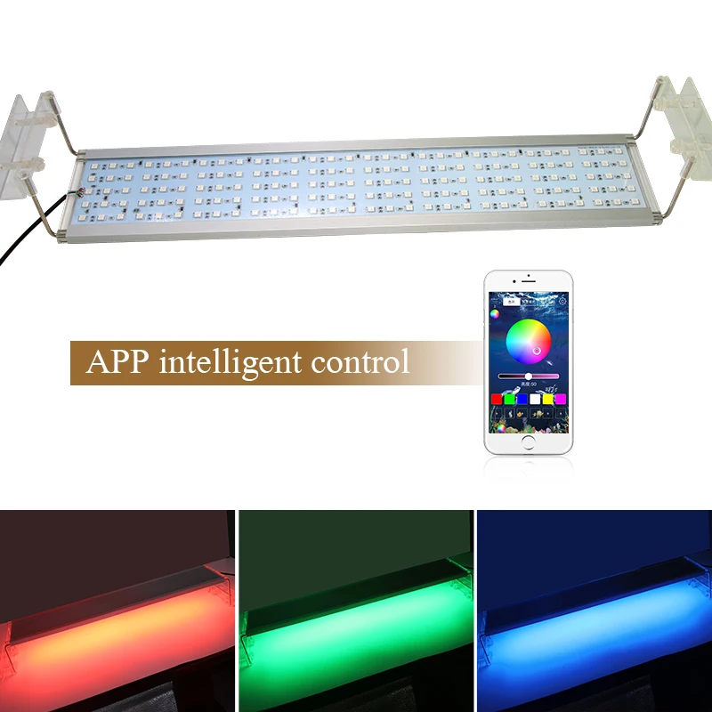 RGB LED Lamp For Aquarium Light Fish Tank Clip On Led Light For Aquarium LED Lighting Fixtures Extendable Bracket 50 60 70 CM