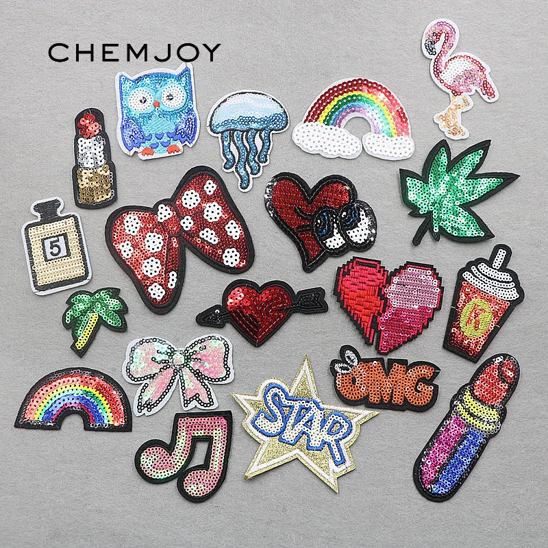 Unicorn Sequin Iron on Patch Rainbow Patches Sew Letter Applique for Clothing Jackets  DIY Apparel Clothes Sticker for Backpacks