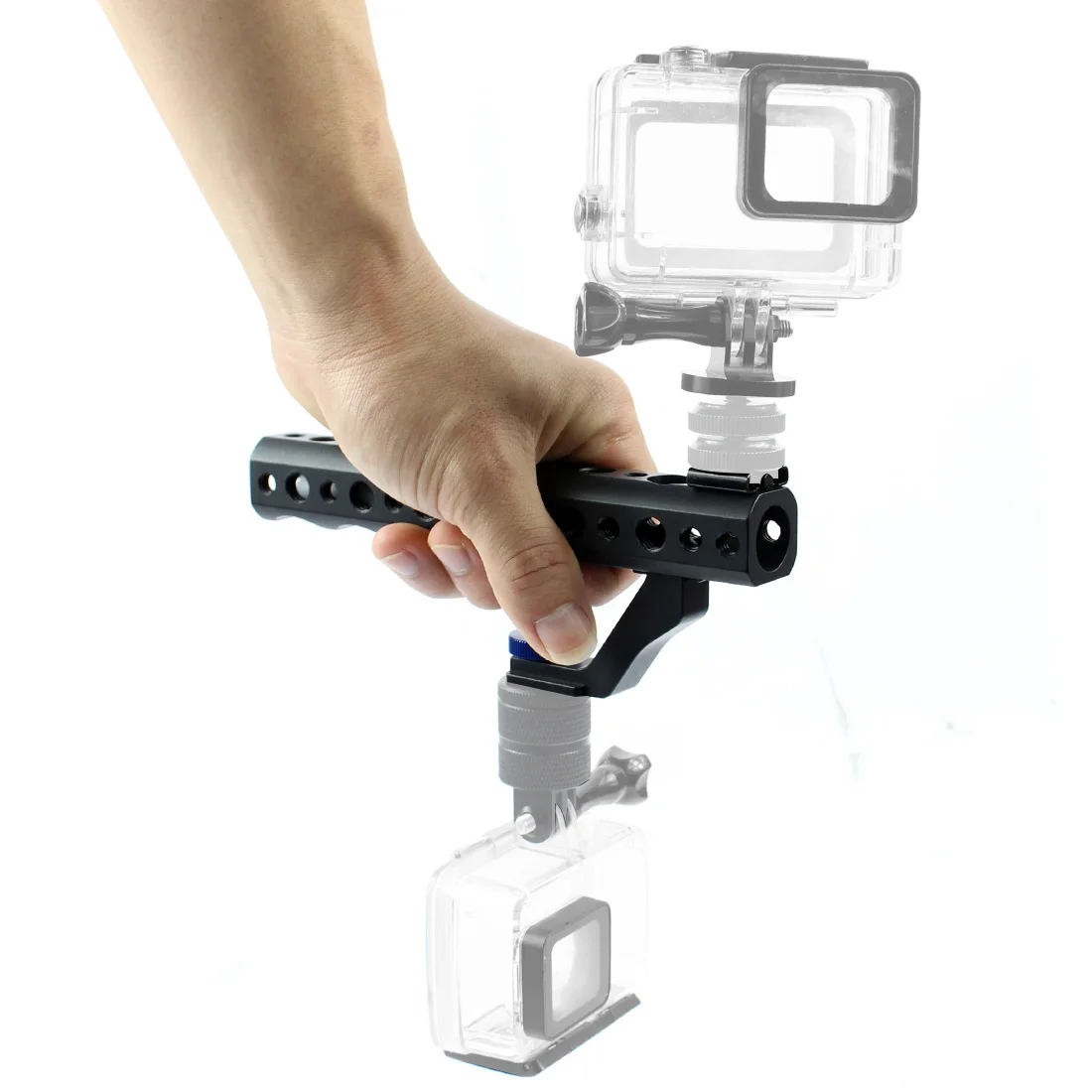 Câmera dslr, alça superior de liberação rápida, 28mm, com sapata quente, 1/4 ", 3/8" para gaiola dslr, peça de ângulo baixo para sony a6000 gh5 g85 a7riii