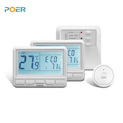 Contrôleur de pièce sans fil pour chauffage par le sol, thermostat numérique wifi, application CED, thermostats à distance, 2 pièces