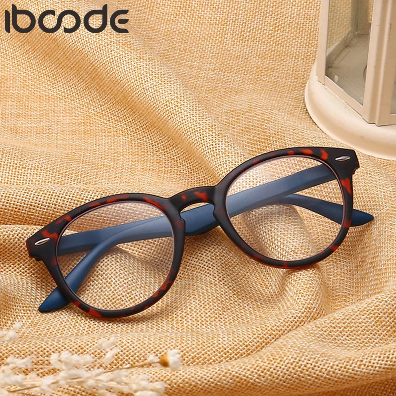 iboode Reading Glasses Women Men Retro Fashion Ultralight PC Full Frame Clear Lenses Presbyopic Eyeglasses Goggle Unisex Eyewear