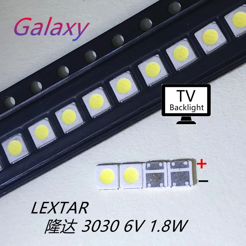 50PCS Lextar GOOD  High Power LED Backlight 1.8 W 3030 6 V Cool white 150-187LM PT30W45 V1 TV Application 3030