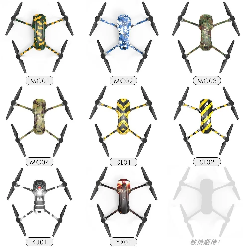 Kamuflase Stiker untuk DJI Mavic Pro & Zoom Drone 3D Tahan Air Kulit Stiker Cover Upgrade Aksesoris