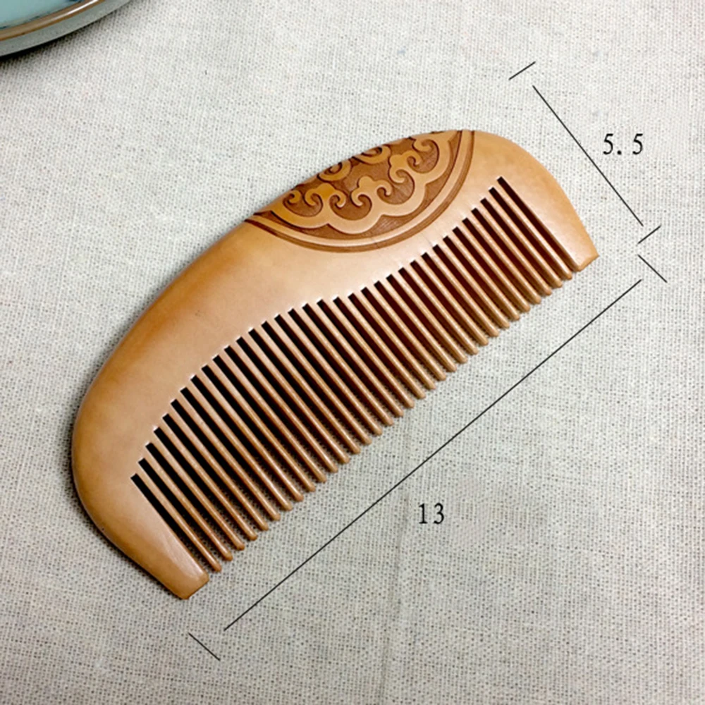 Health Care Salon Styling Hairdressing Tool Hair Brush Peach Wood Combs New Static Natural Massage Hairbrush Comb Pro