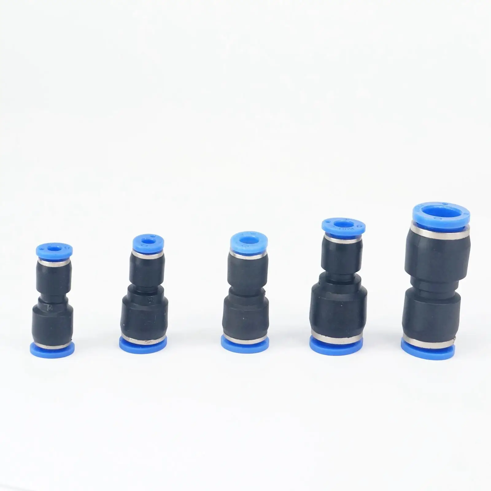 10pcs Fit Tube O/D 4-6/6-8/8-4/10-6/10-8/12-8/12-10/16-12mm Reducing  Pneumatic Pushfit Reducer Connector Fitting