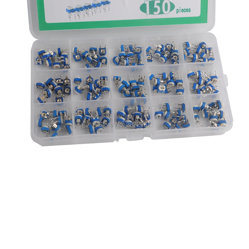 150 PCS DIYamll RM065 Potenziometro Kit 15 Valori di 10 pcs ogni valore 100R-1M