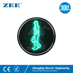 12 inches 300mm Dynamic Green Walk Man LED Traffic Lamp Round LED Traffic Light Replacement Pedestrian Traffic Signals