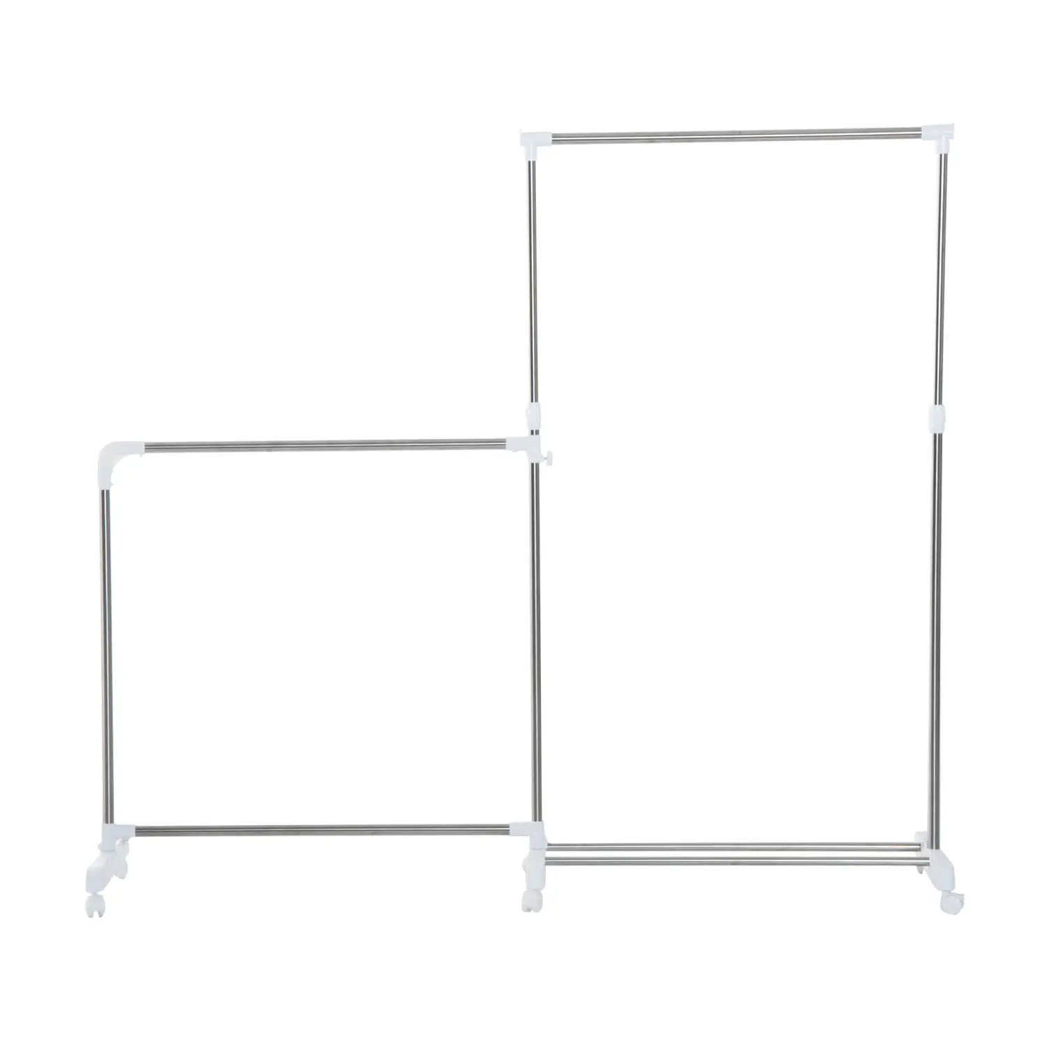 Homcom tendedero ple gable 4 niveles con 6 ruedas estantes acero 80-142x55x172 cm – Detail 1