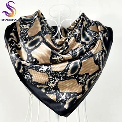 Foulard carré imprimé en peau de serpent, nouveau Style, écharpe en soie rose bleu, châle, silencieux, musulman, offre spéciale pour femmes