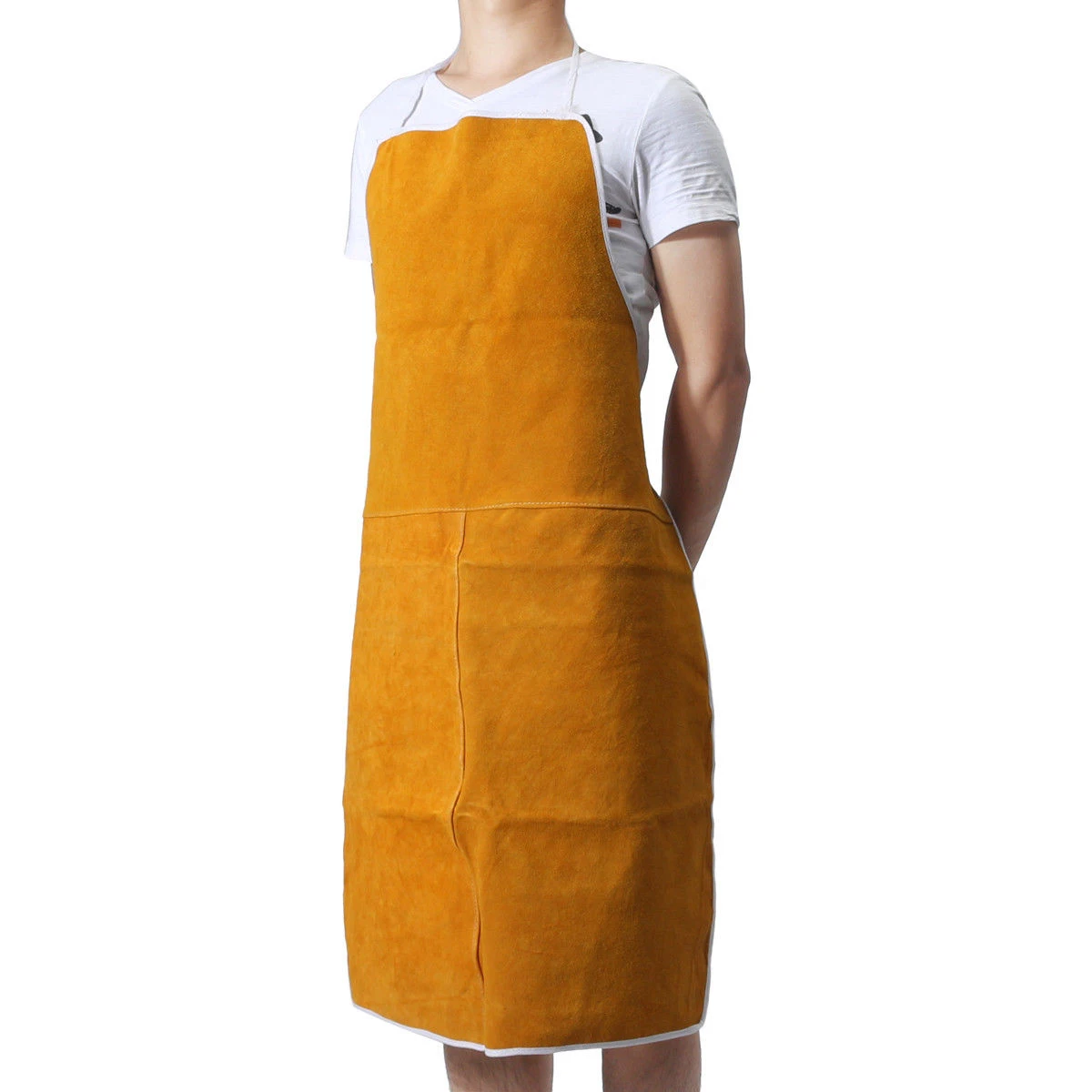 Cowhide Welding Weldersผ้ากันเปื้อนทำงานWorkwearความปลอดภัยGlaziers Blacksmithใหม่
