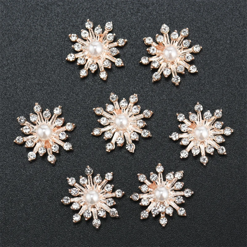 10Pcs Star Rhinestone Buttons For Girl Hair Accessories Dress Crafts Jewelry Accessories  Scrapbooking Decorative Buttons 16mm