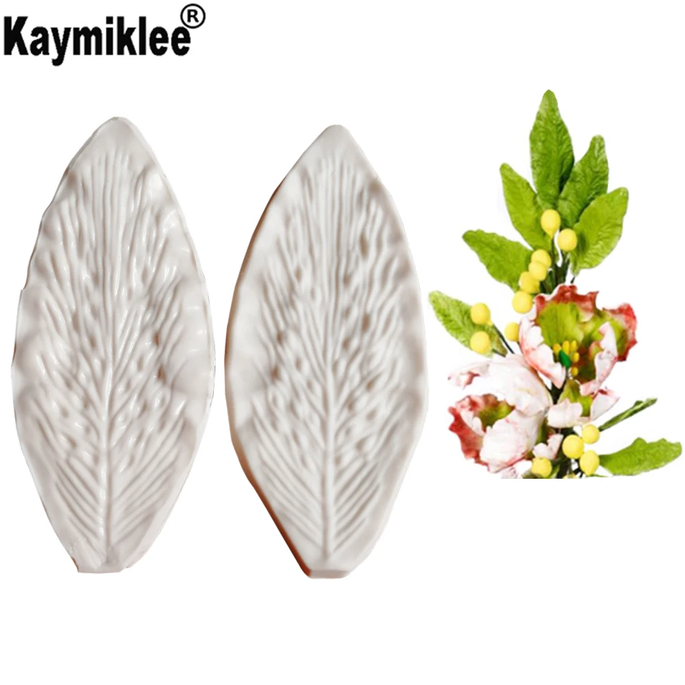 

Peony Rose Leaf Fondant Cake Decorating Tools Flower Making GumPaste Peony Rose Floral Petal Leaf Veiner Silicone Mold M2124