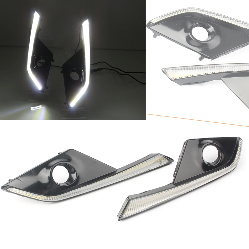 Car LED DRL Daytime Running Lights Fog Lamp Trims for Mazda CX-3 CX3 2016 2017 2018 2019 2020 Aftermarket Replacment Accessory