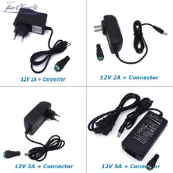 DC12V TO AC100-240V lighting Transformes output DC12V 1A 2A 3 5A EU US LED Power Adapterlight For 5630 5050 LED strip