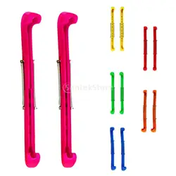 1 Pair Plastic Ice Hockey Figure Skate Walking Blade Guard Protective Cover - Choice of Colors