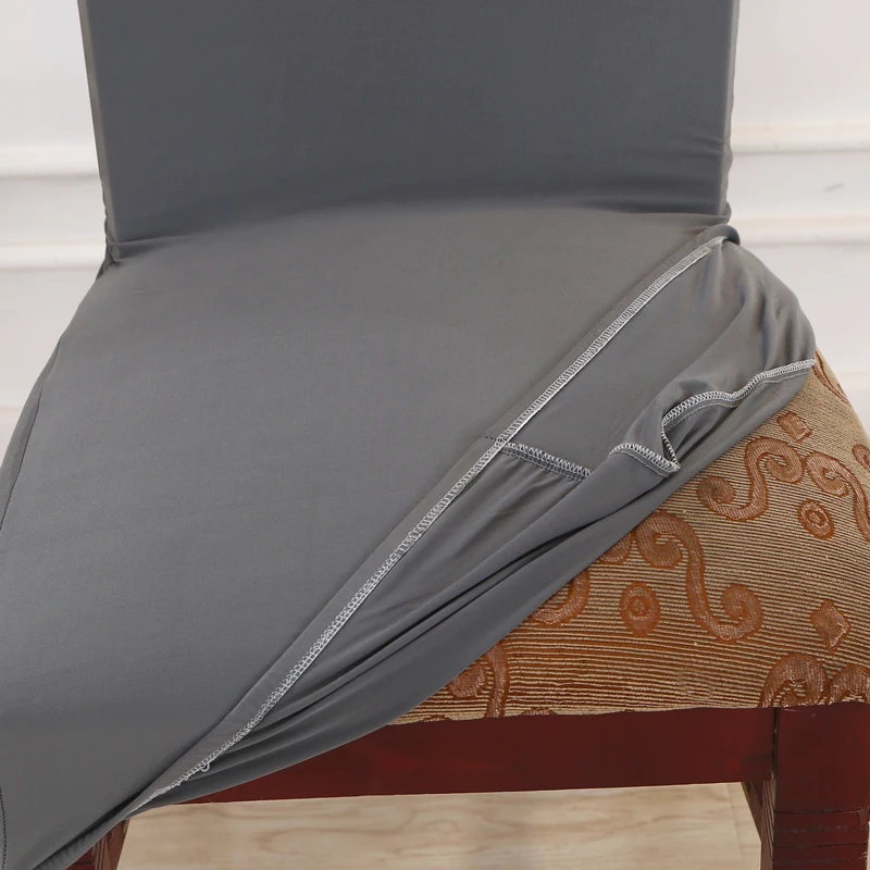 Black Spandex elastic wedding Chair Covers Anti-dirty housse de chaise office hotel chair cover seat