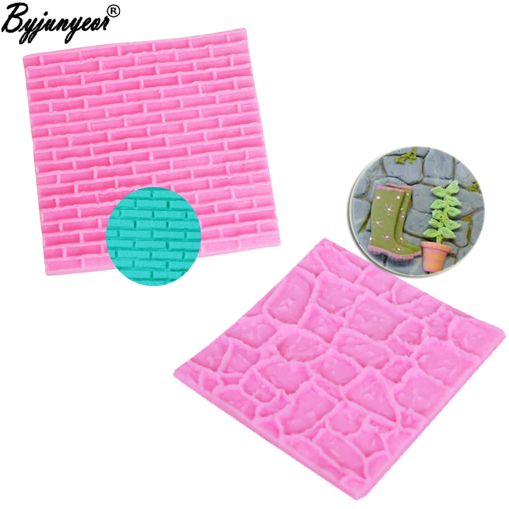 

M2020 Castle Brick Wall Texture Cake BorderSilicone Mold Fondant Chocolate Gumpaste Lollipop Crystal UV Resin Epoxy Clay Bake To