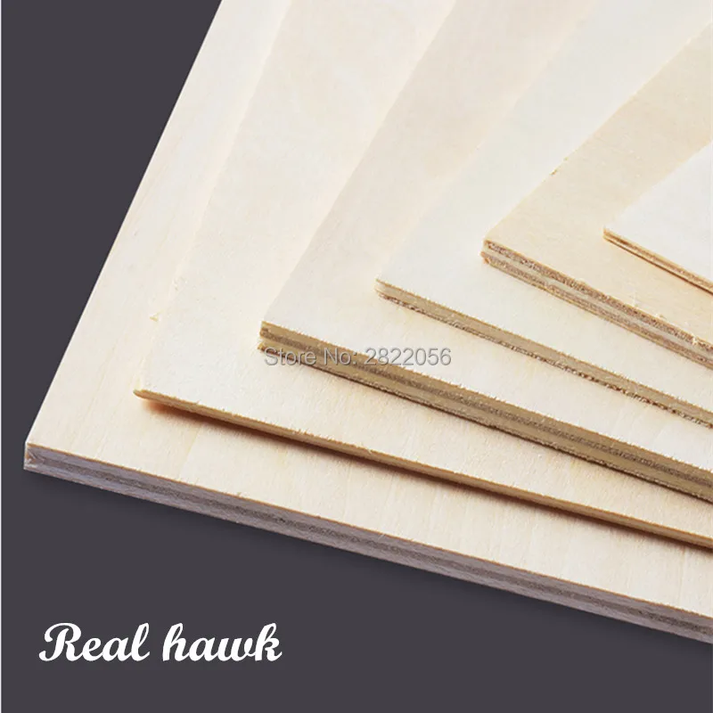 A4 size 297x210mmx0.5/1/1.5/2/3mm super quality Aviation model layer board Birch plywood plank DIY wood model materials