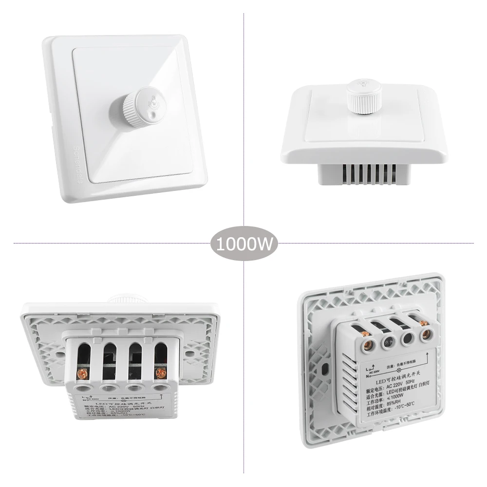 LED Wall Dimmer 300W 600W 1000W Adjustable Switch Brightness From Dark Controller To Bright Driver Dimmers For Dimmable Light