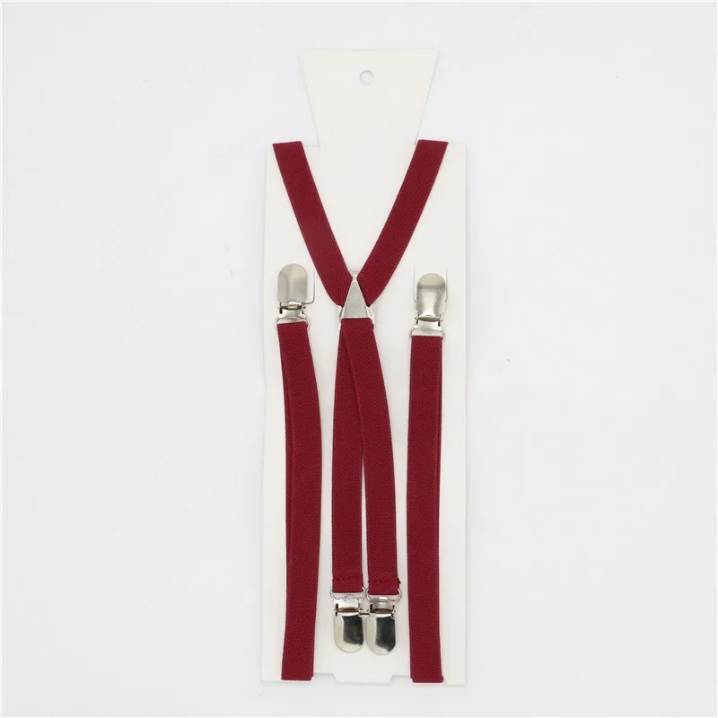 1.5cm Width Metal X Back Suspensorio Classic 4 Clips High Elastic Business Solid Men Pant Suspenders Brace Husband Father