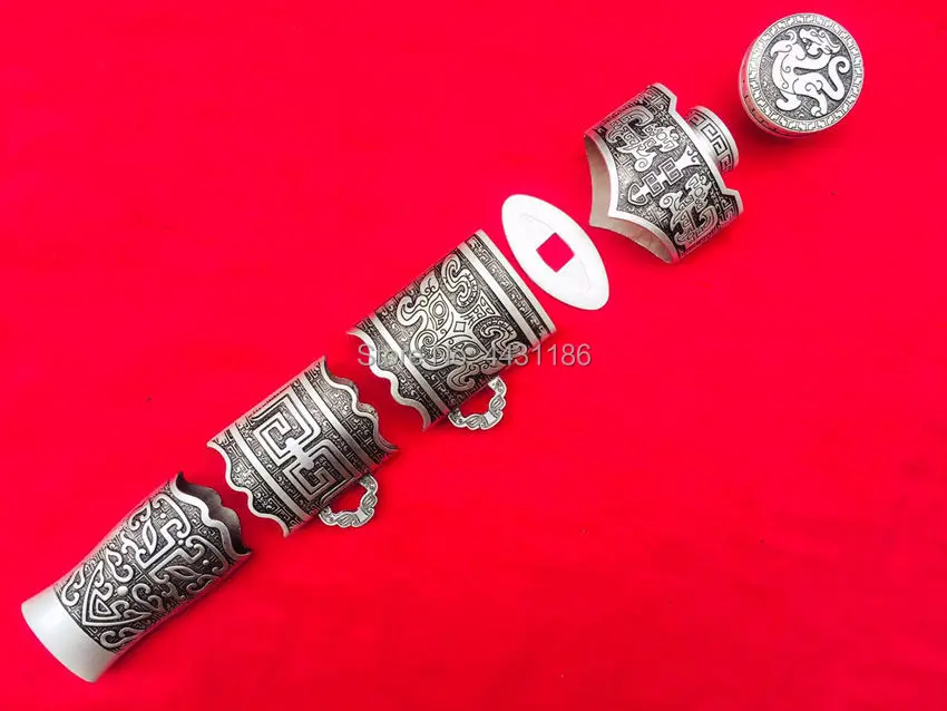 Set Kirsite DIY Fittings For Chinese TaiChi/WuShu Jian KungFu Han/Tang/Qing/Qin Dao Sword Accessory Nice Metal Crafts Collection