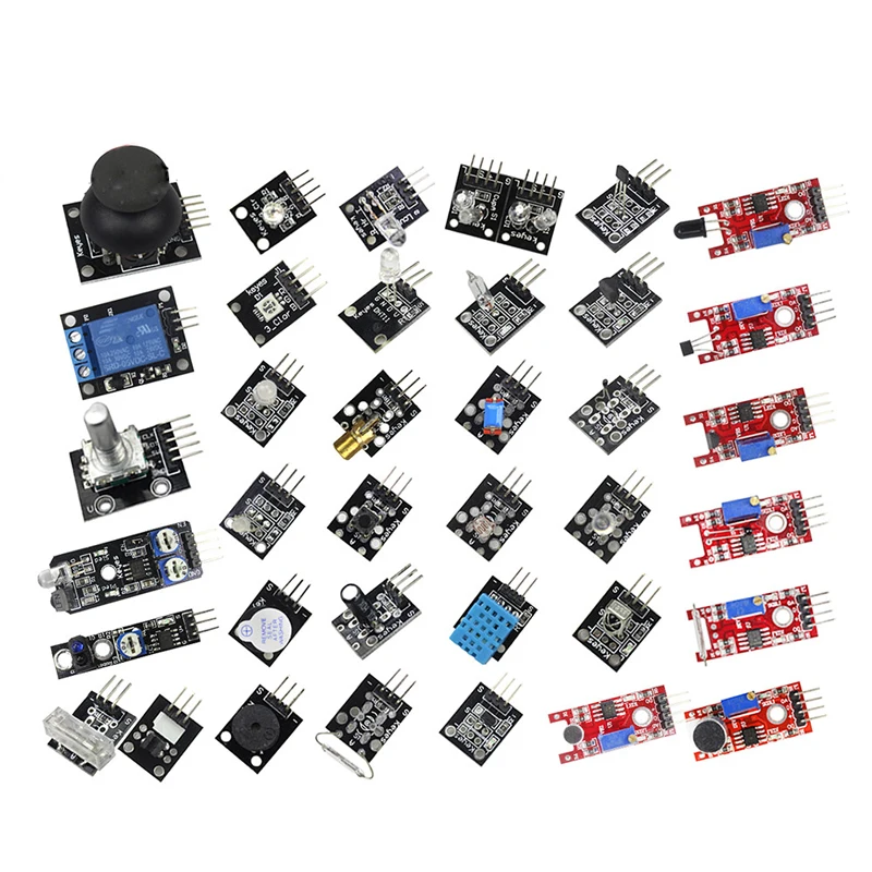 Imagem -03 - Kit de Sensores Raspberry pi Model b Mais 37 em Kit com Placa de Ensaio Grande