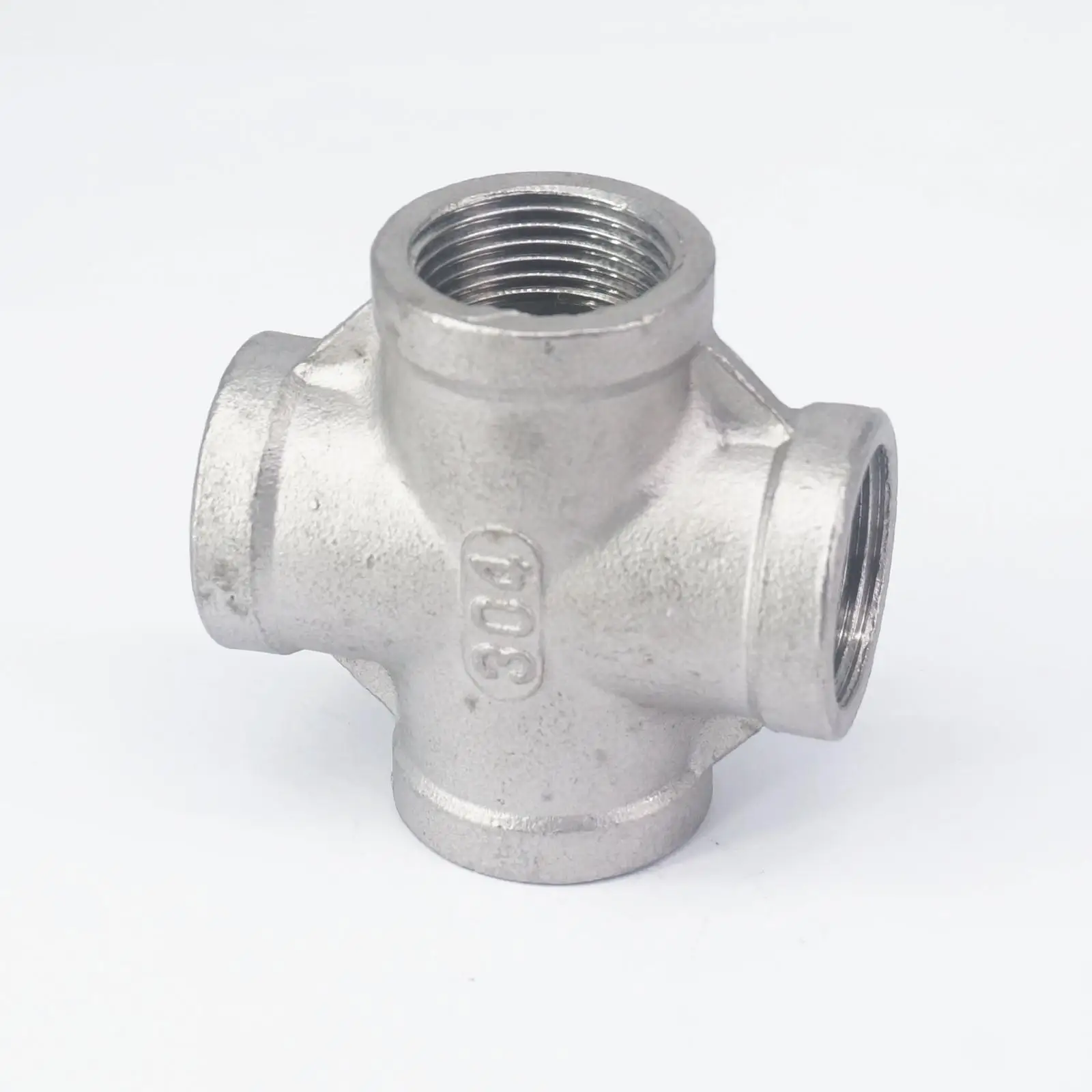 3/4 "Bsp 304 Rvs Cross 4 Manier Connector Pijp Water Olie Lucht