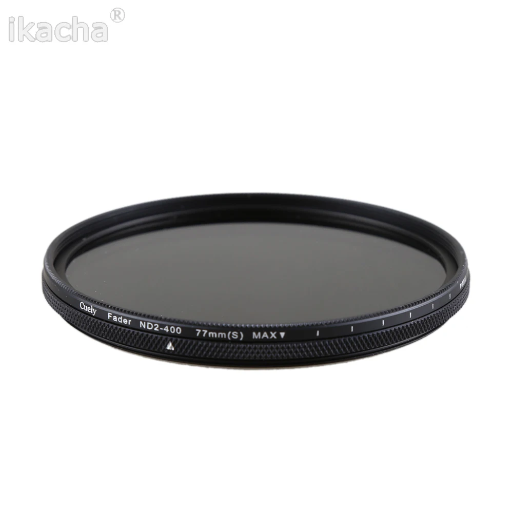 ND2-400 Neutral Density Fader Variable ND filter Adjustable 49/52/55/58/62/67/72/77/82mm for Canon Nikon Sony Pentex Camera