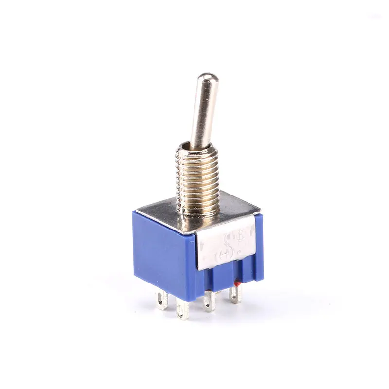 2/5pcs Miniature Toggle Switch MTS-202 SPDT 6A 125VAC/3A 250VAC Mini Switch Lever Switch 6 Pin ON/ON High quality