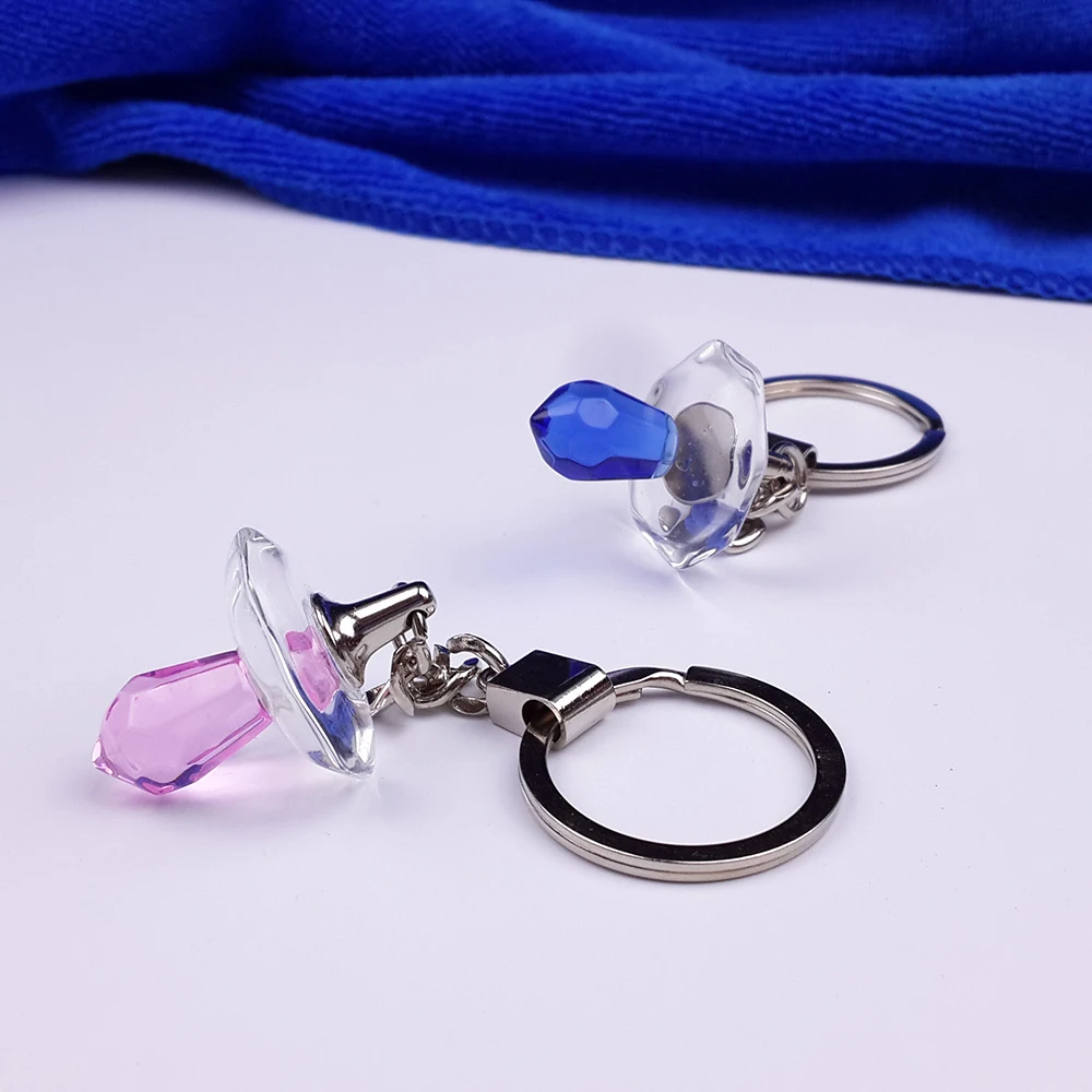 50PCS/LOT New Pacifier Keychains Nipple Ring Baby Shower Favors Wedding Favors Party Decoration