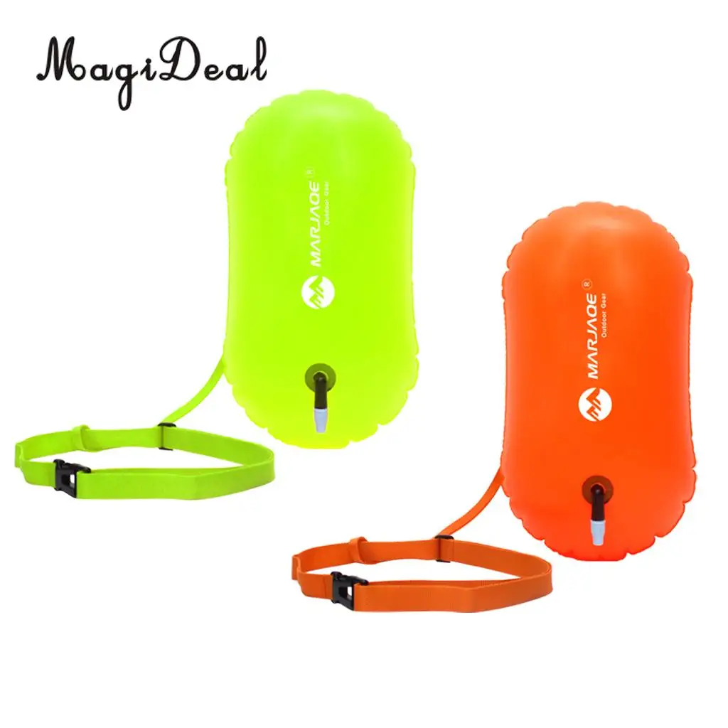 

2 Pieces Swim Buoy with Adjustable Waist Strap, Pool Swimming Training Safety Tow Float for Open Water Swimmers & Triathletes,