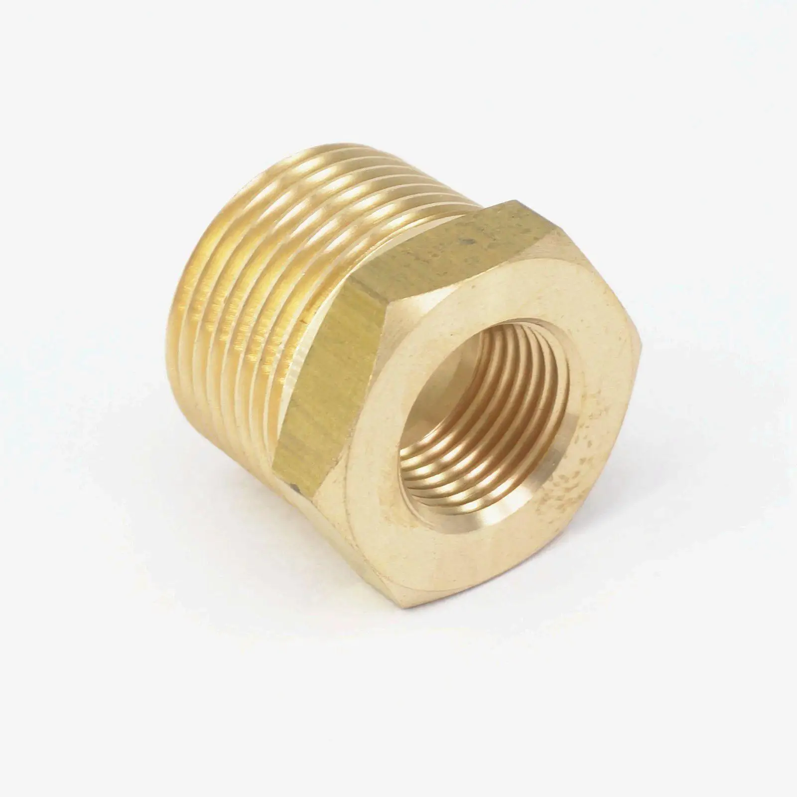 

3/4" BSPT Male x 3/8" NPT Female Reducing Bushing Brass Pipe Fitting Connector Adapter Air Gas Fuel Water