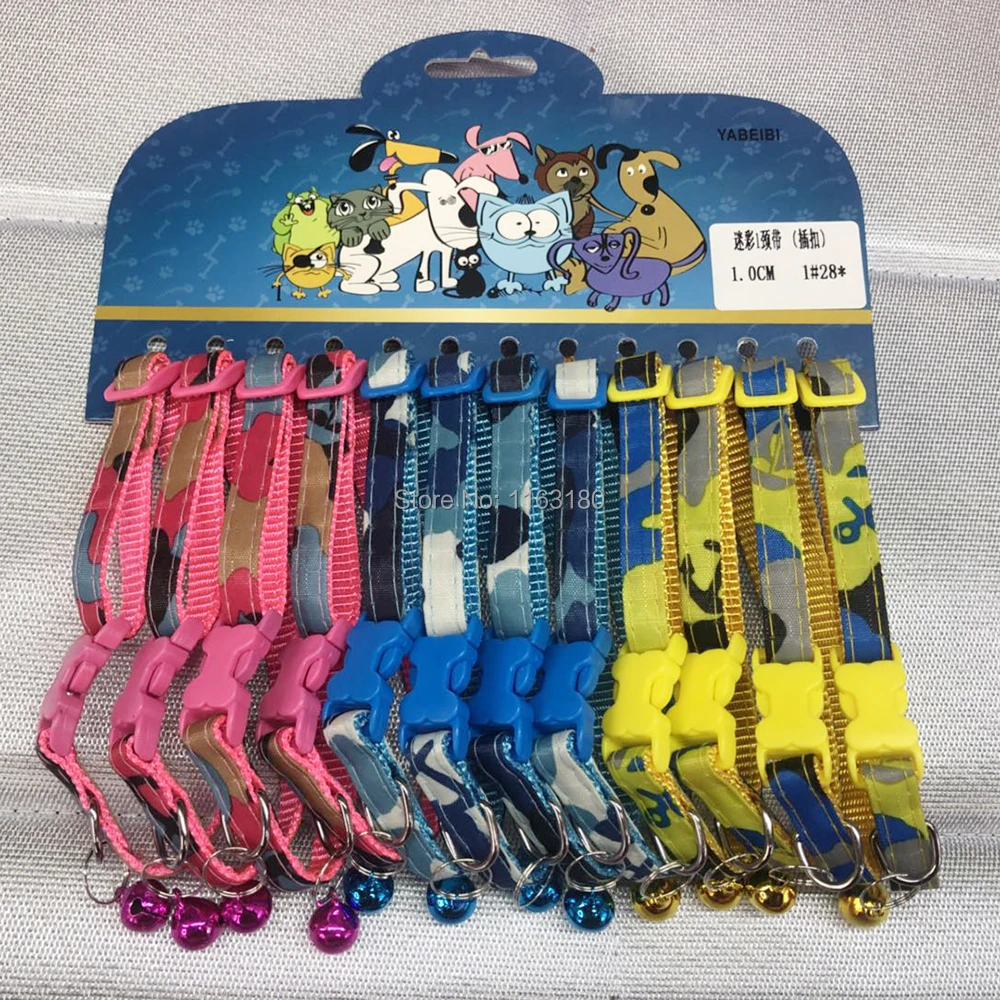 600pcs/lot New Fashion Pet Collar Dog Cat Collar  With Bell Kitten Collar Necklace Pets Dog Accessories